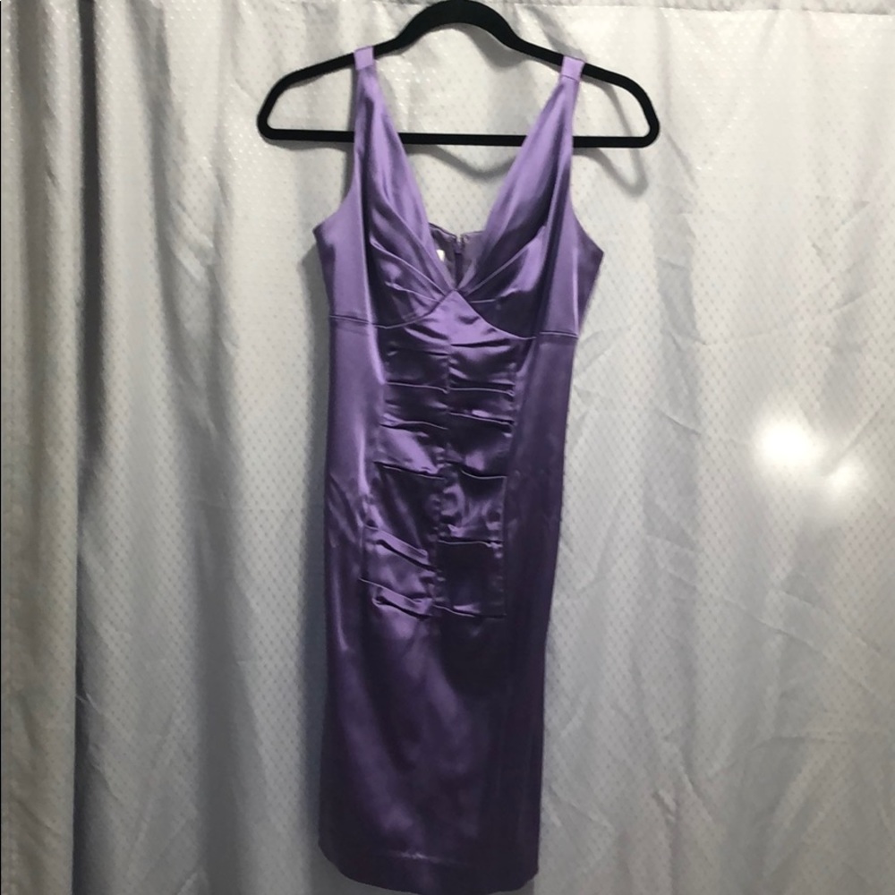 Lavender satin dress